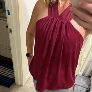 The Flirt Top - washed satin wide-strap halter